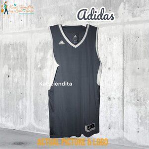 Men's Adidas Team Jersey Tank Top Two Color Tone Onyx White Size L NWT